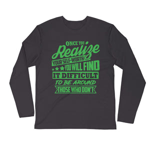 Realize....Next Level 3601 Premium Fitted Long Sleeve Crew with Tear Away Label