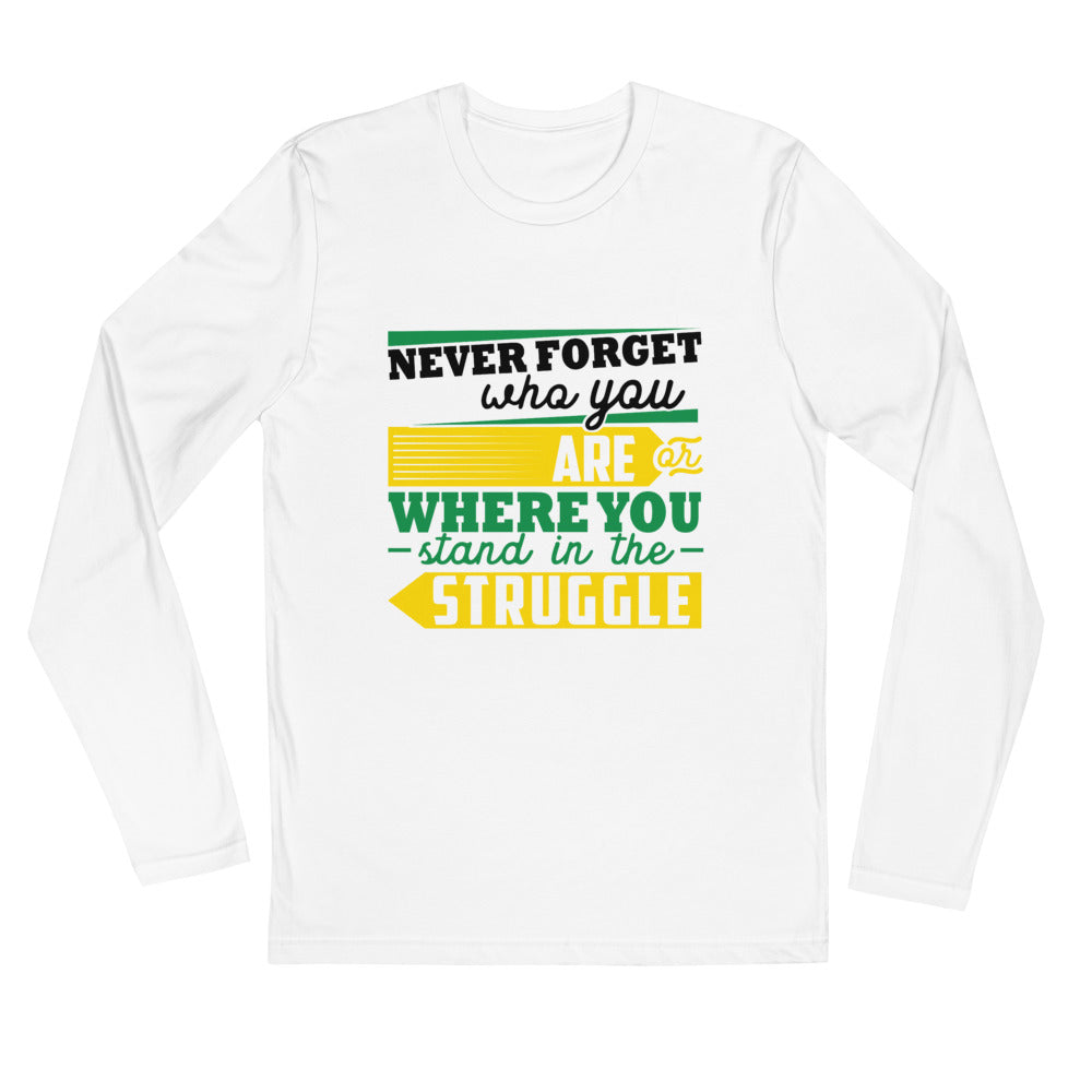 Never Forget...Long Sleeve Fitted Crew