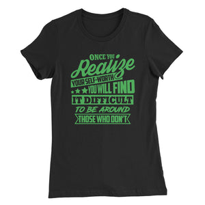 Realize....Bella + Canvas 6004 Women's The Favorite Tee with Tear Away Label