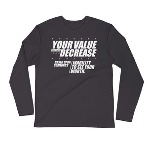 Your Value...Long Sleeve Fitted Crew