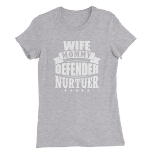 Wife Mommy....Bella + Canvas 6004 Women's The Favorite Tee with Tear Away Label