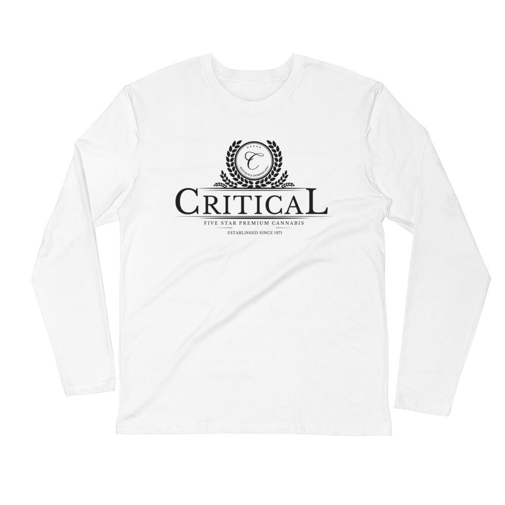 Critical Cannabis...Long Sleeve Fitted Crew