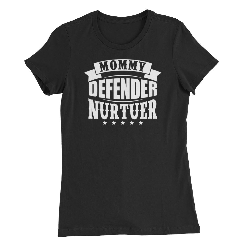 Mommy Defender....Bella + Canvas 6004 Women's The Favorite Tee with Tear Away Label