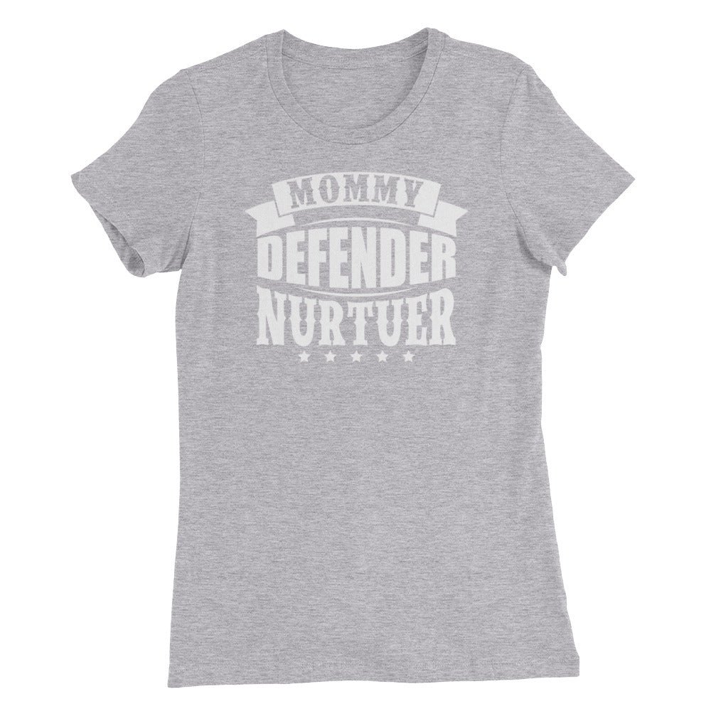 Mommy Defender....Bella + Canvas 6004 Women's The Favorite Tee with Tear Away Label